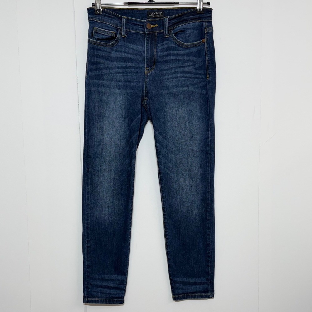 Judy Blue Jeans Junior 9/29 29X27 Blue Angie‎ Comfy Chic Relaxed Ankle Stretch